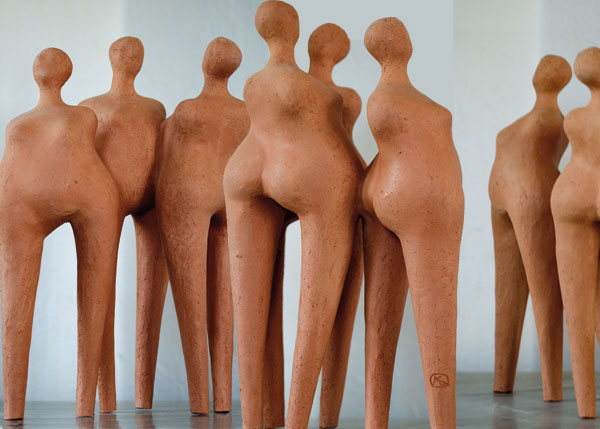 Gruppe Terracotta H: 35 cm • 2001